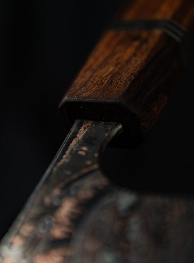 Copper-nickel Damascus Gyuto