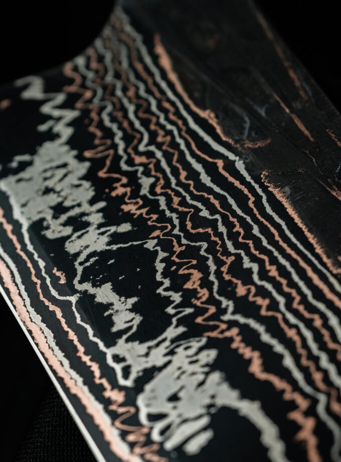 Copper-nickel Damascus Sgrind Nakiri