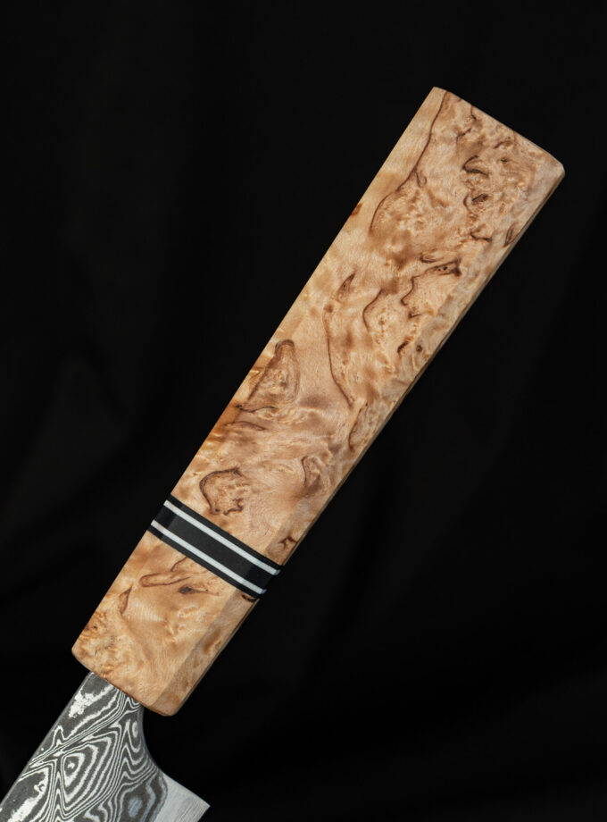 Stainless damascus kiritsuke sujihiki