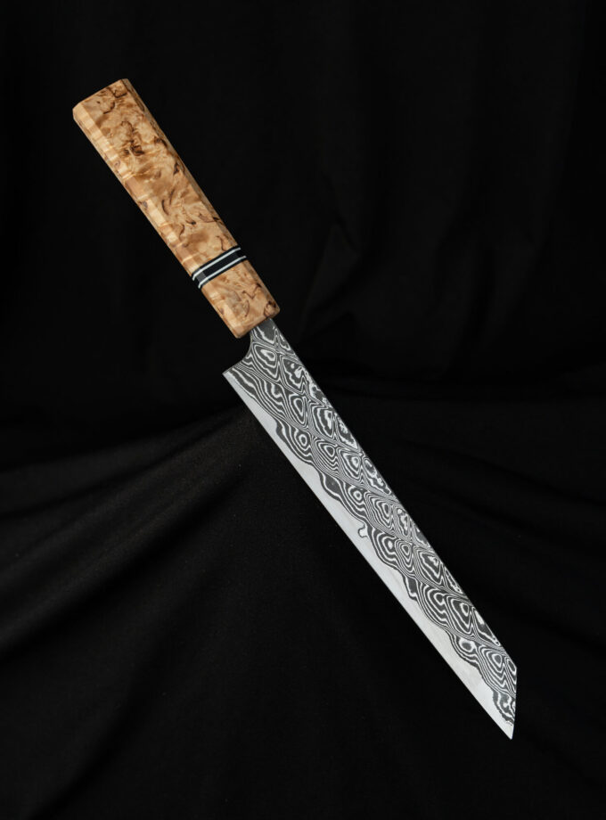 Stainless damascus kiritsuke sujihiki